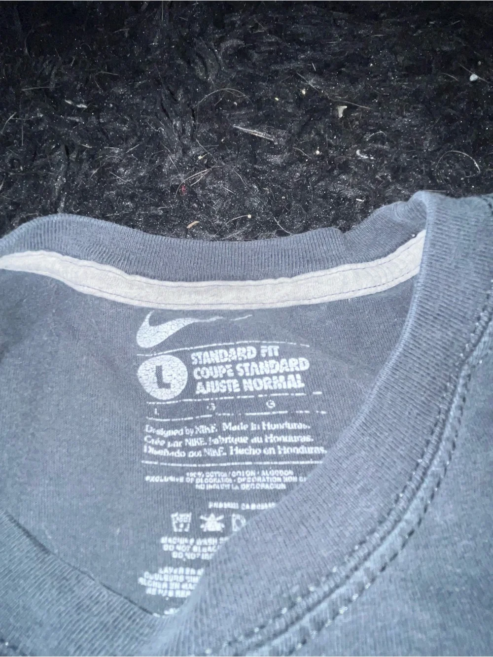 Nike Black Short Sleeve Tee with Rainbow Graphic